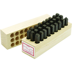 Young Bros Letter Stamps A - Z -- 3/16'' Type Size-Machine Made-27 Pieces per Set - Sun Tool & Supply