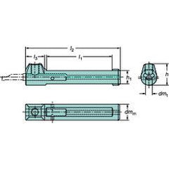 CXS-A1000-05M Cylindrical Shank With Flat To CoroTurn® XS Adaptor - Sun Tool & Supply