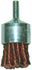 1-1/8" Knot Wire End Brush - .020; Bronze - Non-Sparking Wire Wheel - Sun Tool & Supply