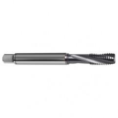 M4x0.70 4HX 3-Flute Cobalt Semi-Bottoming 15 degree Spiral Flute Tap-TiCN - Sun Tool & Supply