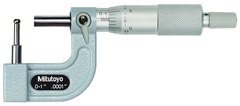 0 - 1'' Measuring Range - .0001 Graduation - Ratchet Thimble - Carbide Face - Tubing Micrometer - Sun Tool & Supply