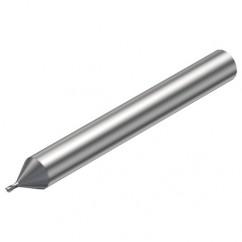 R216.32-00830-AE08G 1620 0.8mm 2 FL Solid Carbide End Mill - Corner Radius w/Cylindrical Shank - Sun Tool & Supply