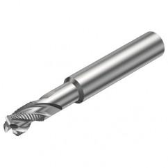 R216.33-16040-AJ20U H10F 16mm 3 FL Solid Carbide End Mill - Corner chamfer w/Cylindrical Shank - Sun Tool & Supply