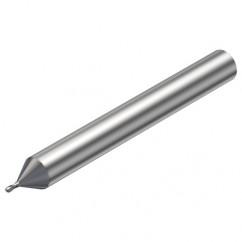 R216.42-01030-AE10G 1620 1mm 2 FL Solid Carbide Ball Nose End Mill w/Cylindrical Shank - Sun Tool & Supply