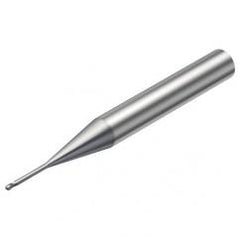 R216.42-01030-AJ10G 1620 1mm 2 FL Solid Carbide Ball Nose End Mill w/Cylindrical Shank - Sun Tool & Supply