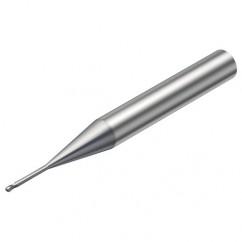 R216.42-00830-AJ08G 1620 0.8mm 2 FL Solid Carbide Ball Nose End Mill w/Cylindrical Shank - Sun Tool & Supply