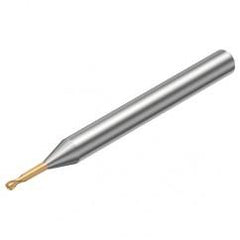 R216.42-00330-GC03G 1700 0.3mm 2 FL Solid Carbide ball nose endmill w/Cylindrical with Neck Shank - Sun Tool & Supply