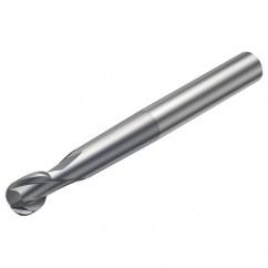 R216.62-16030-AO15G 1610 16mm 2 FL Solid Carbide Ball Nose End Mill spherical design w/Cylindrical Shank - Sun Tool & Supply