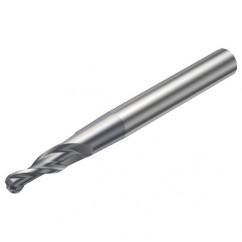 R216.52-04040RAL10G 1630 4mm 2 FL Solid Carbide Conical Ball Nose End Mill w/Cylindrical Shank - Sun Tool & Supply