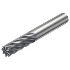 R215.36-06030-AC13H 1610 6mm 6 FL Solid Carbide End Mill - Corner chamfer w/Cylindrical Shank - Sun Tool & Supply