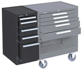 185 Brown 5-Drawer Hang-On Cabinet w/ball bearing Drawer slides - For Use With 273, 275 or 277 - Sun Tool & Supply