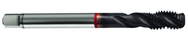 M10x1.5 6H 3-Flute Cobalt Red Ring Semi-Bottoming 40 degree Spiral Flute Tap-TiCN - Sun Tool & Supply