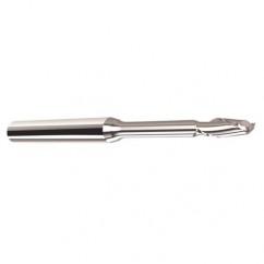 3/16" Dia. - .200 LOC - 2-1/2" OAL - 2 FL Carbide End Mill with .500 Reach - Uncoated - Sun Tool & Supply