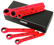 Insulated 6 Piece Inch Ratchet Wrench Set 3/8; 7/16; 1/2; 9/16; 5/8; 3/4 in Storage Case - Sun Tool & Supply