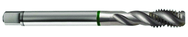 M10x1.0 6H 3-Flute Cobalt Green Ring Semi-Bottoming 40 degree Spiral Flute Tap-Bright - Sun Tool & Supply