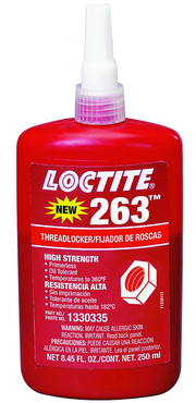 263 threadlocker Red High Strength - 250ml - Sun Tool & Supply