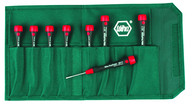 8 Piece - T1; T2; T3; T4; T5; T6; T7; T8 x 40mm - PicoFinish Precision Torx Screwdriver Set in Canvas Pouch - Sun Tool & Supply