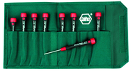 8 Piece - T5; T6; T7; T8 x 40mm; T9; T10 x 50mm; T15; T20 x 60mm - PicoFinish Precision Torx Screwdriver Set in Canvas Pouch - Sun Tool & Supply