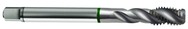 M10x1.0 6H 3-Flute Cobalt Green Ring Full Bottom 40 degree Spiral Flute Tap-Bright - Sun Tool & Supply