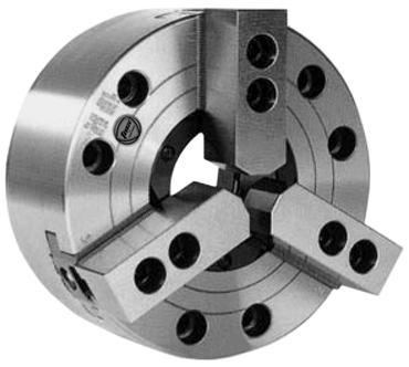 3-Jaw Extra Large Hole Power Chuck; Direct Mount A2-8; 10" - Sun Tool & Supply