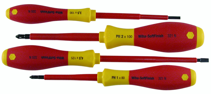 Insulated Slotted Screwdriver 3.5 & 4.5mm & Phillips # 1 & # 2. 4 Piece Set - Sun Tool & Supply