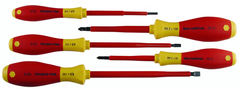 Insulated Slotted Screwdriver 3.0; 4.5; 6.5mm & Phillips # 1 & # 2. 5 Piece Set - Sun Tool & Supply