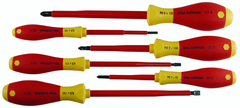 Insulated Slotted Screwdriver 3.4; 4.5; 6.5mm & Phillips # 1; 2 & 3. 6 Piece Set - Sun Tool & Supply