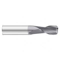 5/16 Dia. x 2-1/2 Overall Length 2-Flute .045 C/R Solid Carbide SE End Mill-Round Shank-Center Cut-TiAlN - Sun Tool & Supply