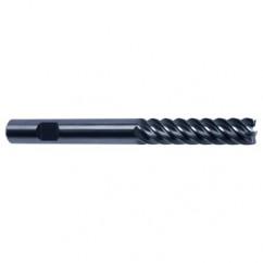 8mm Dia. - 100mm OAL - 45° Helix Bright Carbide End Mill - 6 FL - Sun Tool & Supply