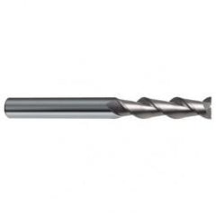 12mm Dia. - 150mm OAL - 45° Helix Bright Carbide End Mill - 2 FL - Sun Tool & Supply