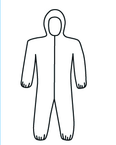 Micropourus Coverall w/ Zipper Front, Hood, Elastic Wrists & Ankles 3XL - Sun Tool & Supply