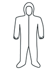 White SMMMS Coverall w/ Zipper Front, Hood, Boots & Elastic Wrists Large - Sun Tool & Supply