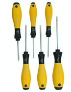 6 Piece - T6; T8; T9; T10; T15; T20 - Torx ESD Safe SoftFinish® Cushion Grip Screwdriver Set - Sun Tool & Supply