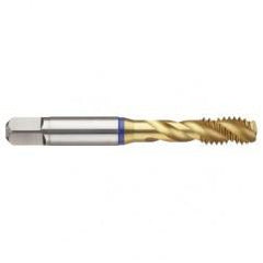 3/4-16 2B 4-Flute PM Cobalt Blue Ring Semi-Bottoming 40 degree Spiral Flute Tap-TiN - Sun Tool & Supply