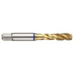 3/8-24 2B 3-Flute PM Cobalt Blue Ring Semi-Bottoming 40 degree Spiral Flute Tap-TiN - Sun Tool & Supply