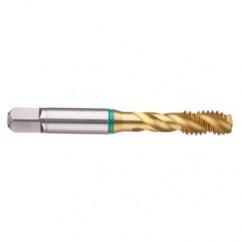 7/16-20 2B 3-Flute Cobalt Green Ring Semi-Bottoming 40 degree Spiral Flute Tap-TiN - Sun Tool & Supply