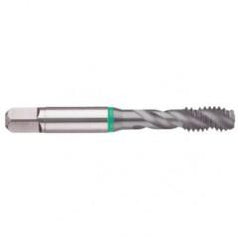 5/8-11 2B 4-Flute Cobalt Green Ring Semi-Bottoming 40 degree Spiral Flute Tap-TiCN - Sun Tool & Supply