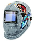 #41288 - Solar Powered Auto Darkening Welding Helment; Pin Up Girl Graphics - Sun Tool & Supply