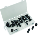 80 Pc. Vacuum Cap Assortment - 3/16" - 3/8". Constructed of heat resistant Buna-N Rubber - Sun Tool & Supply