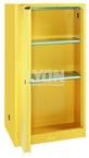 Storage Cabinet - #5461 - 32 x 32 x 65" - 60 Gallon - w/2 shelves, bi-fold self-closing door - Yellow Only - Sun Tool & Supply