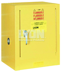 Piggyback Storage Cabinet - #5470 - 17 x 18 x 22" - 4 Gallon - w/one shelf, 1-door manual close - Yellow Only - Sun Tool & Supply