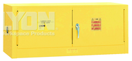 Piggyback Storage Cabinet - #5471 - 43 x 18 x 18" - 12 Gallon - w/2 door manual close - Yellow Only - Sun Tool & Supply