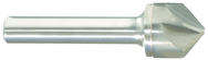 1/2" Size-1/4" Shank-100° Carbide-Bright 6 Flute Chatterless Countersink - Sun Tool & Supply