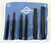 6 Piece Punch & Chisel Set -- #5RC; 5/32 to 3/8 Punches; 7/16 to 5/8 Chisels - Sun Tool & Supply