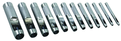 12 Piece - 1/8; 5/32; 3/16; 7/32; 1/4; 5/16; 3/8; 7/16; 1/2; 9/16; 5/8; 3/4" - Pouch - Hollow Punch Set - Sun Tool & Supply