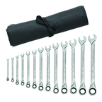 13 Piece - XL Series Combo Ratcheting Set - SAE - Roll - Sun Tool & Supply