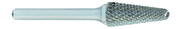 SL-3L6 -- 3/8 x 1-1/16 LOC x 1/4 Shank x 6 OAL 14 Degree Included Angle Carbide Medium Tough Cut Burr - Sun Tool & Supply