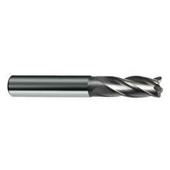 10mm Dia. x 72mm Overall Length 4-Flute Square End Solid Carbide SE End Mill-Round Shank-Center Cut-Uncoated - Sun Tool & Supply