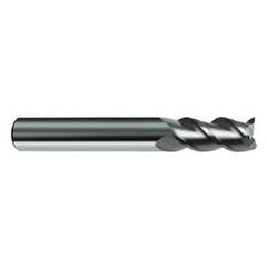 7/16" Dia. - 3" OAL - 45° Helix Bright Carbide End Mill - 3 FL - Sun Tool & Supply