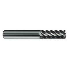 1/4" Dia. - 2-1/2" OAL - 45° Helix Bright Carbide End Mill - 6 FL - Sun Tool & Supply